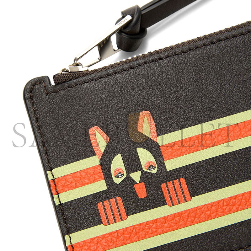 L0ew* CATS COIN CARDHOLDER IN CLASSIC CALFSKIN C643Z40XAA (13*7.5cm)